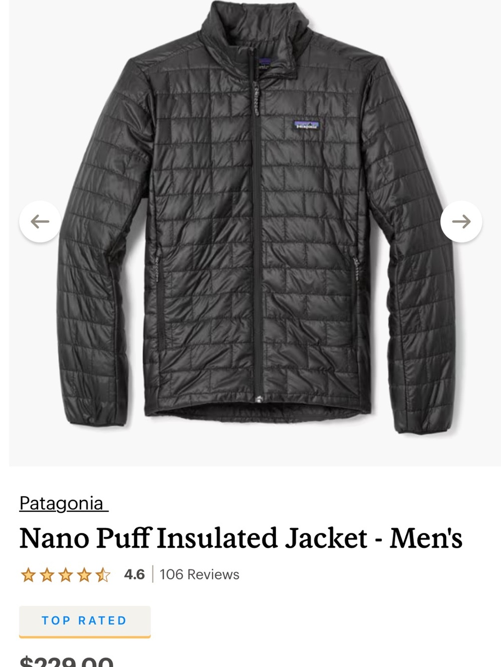 Patagonia Men's Nano Puff Jacket - Black